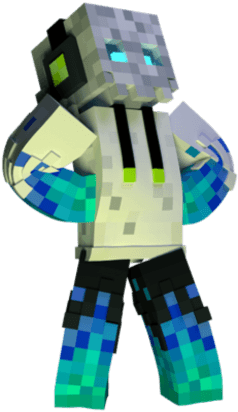 Персонаж Fulgur в стиле Minecraft